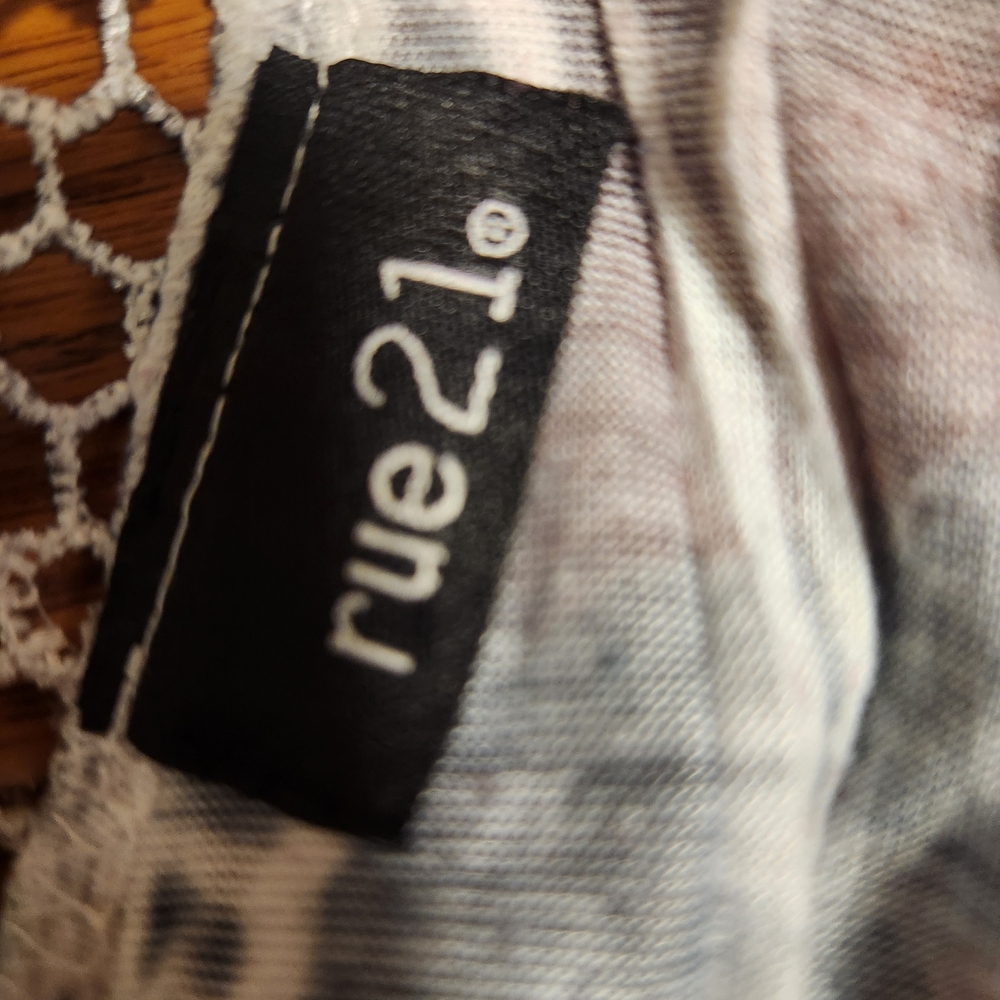 Rue21 Multicolor Floral Tie-Dye V-Neck Mini Dress - Picture 2 of 3